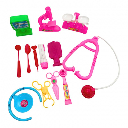 Set trusa doctor pentru copii tip gentuta din plastic – 13 piese, jucarie educativa si interactiva,  [1]