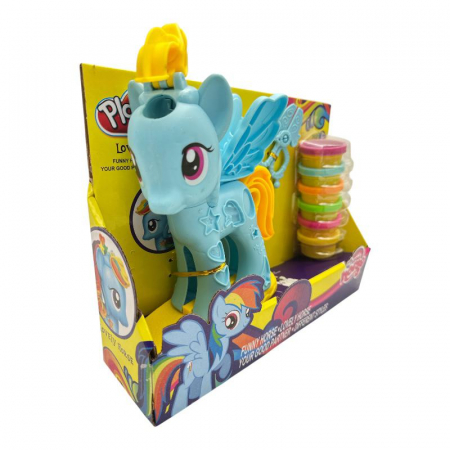 Set Unicorn cu plastilina pentru copii – creatie si joaca creativa 30 cm, modelare 3D si indemanare,  [2]