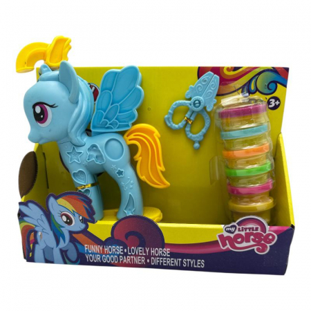 Set Unicorn cu plastilina pentru copii – creatie si joaca creativa 30 cm, modelare 3D si indemanare,  [1]