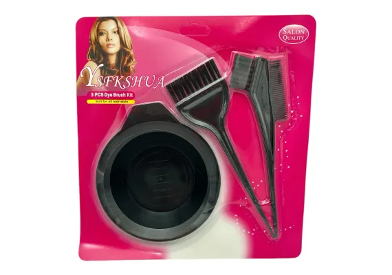 Ingrijire personala si cosmetice Engros - Set vopsit par 3 piese – Bol si pensule pentru aplicare usoara si precisa, calitate superioara, 