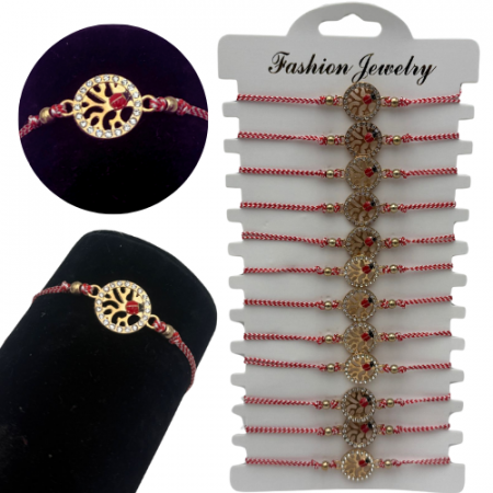 Set12 Bratari Martisor Copacul Vietii, cu margele, snur reglabil  [1]