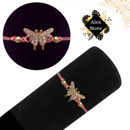 Set12 Bratari Martisor Fluturas dragalasi cu pietricele, cu Margele, Snur Reglabil  [1]