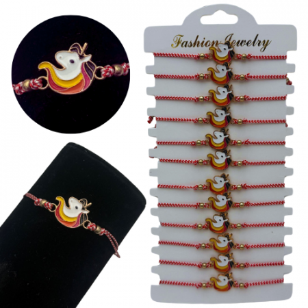 Set12 Bratari Martisor Unicorn, cu margele, snur reglabil  [1]