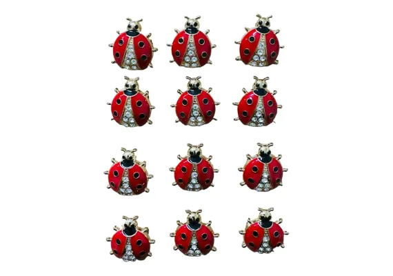 Bacanie Engros - Set12 Brose Martisor marime mica, 3.5cm, Gargarita Norocoasa 