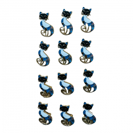 Set12 Brose Martisor marime mica, 3.5cm, Pisicuta Dragalasa  [1]