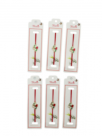 Set24 de Bratari Martisor, Trifoi Norocos, snur rosu elastic, model 2025  [2]