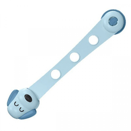 Siguranta pentru Usi Copii, , Sistem de Blocare Sertare, Dulap, Frigider, Adeziv, cu Sistem de Inchidere Dublu, Model Catelus, Albastru [9]