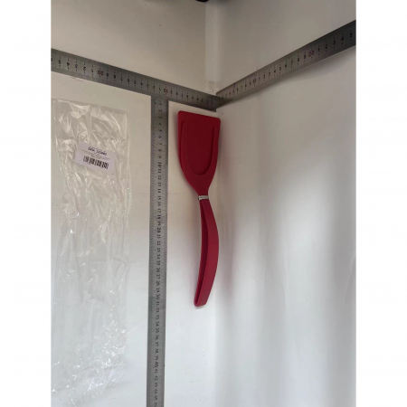 Spatula Multifunctionala tip Cleste, , Spatula Cleste pentru Gatit, Silicon PP, pentru Alimente, Carne, Paine, 31 x 8.5 cm Rosu [3]