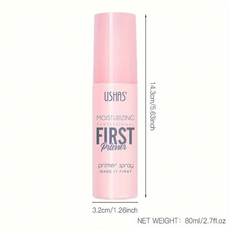 Spray Primer Hidratant USHAS First – Bază de Machiaj pentru Hidratare și Fixare, 80ml  [2]