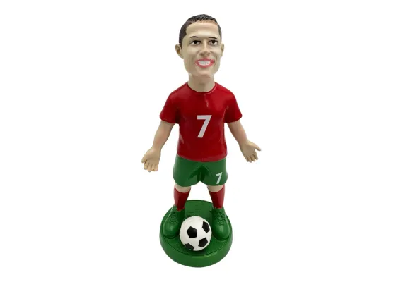Articole pentru Casa Engros - Statueta Jucator de Fotbal – Decor Sportiv Elegant 17cm, Cadou Ideal pentru Fani si Colectii – 