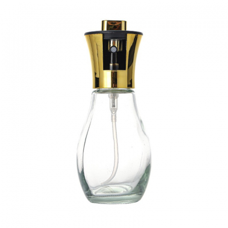 Articole pentru Casa Engros - Sticla de ulei cu Pulverizator, , Sticla pentru Lichide de Bucatarie, Otet, Sos, 16.7 x 5.2 cm, Volum 200 ml, Gold