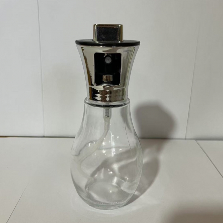 Sticla de ulei cu Pulverizator, , Sticla pentru Lichide de Bucatarie, Otet, Sos, 16.7 x 5.2 cm, Volum 200 ml, Silver [3]