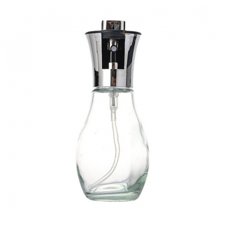 Articole pentru Casa Engros - Sticla de ulei cu Pulverizator, , Sticla pentru Lichide de Bucatarie, Otet, Sos, 16.7 x 5.2 cm, Volum 200 ml, Silver