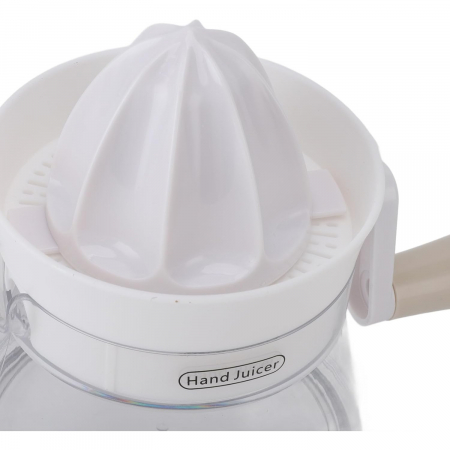 Storcator de Citrice Manual, , Rezistente, Usor de Folosit si Depozitat, Durabil, Calitativ, 16.5x13cm, Transparent/ Alb [4]