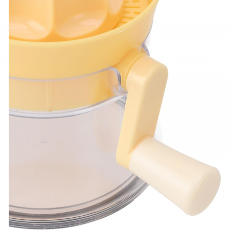 Storcator de Citrice Manual, , Rezistente, Usor de Folosit si Depozitat, Durabil, Calitativ, 16.5x13cm, Transparent/ Galben [3]