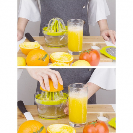 Storcator de Fructe 2 in 1, , cu Razatoare si Separator Ou, 14.8 x 8 x 13 cm, Verde [6]