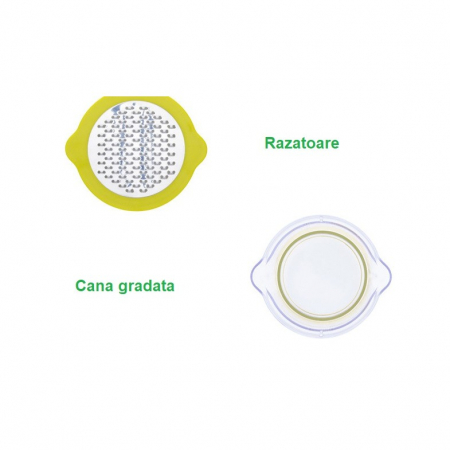 Storcator de Fructe 2 in 1, , cu Razatoare si Separator Ou, 14.8 x 8 x 13 cm, Verde [8]