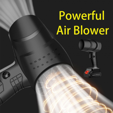 Suflanta de Aer Multifunctionala Portabila, , Incarcare Auto, pentru Gratar, Masina, Indepartare Frunze si Praf, 1500 mAh, Viteta de Rotatie 25000 RPM, 2 Baterii de Li si Incarcator, Buton Lateral, Tu [2]