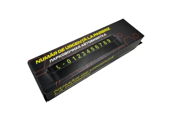 Electronice, Auto & Telefoane Engros - Suport auto parbriz cu afisaj numar de telefon 13.5 cm – placuta contact parcare masina, vizibil zi si noapte, 
