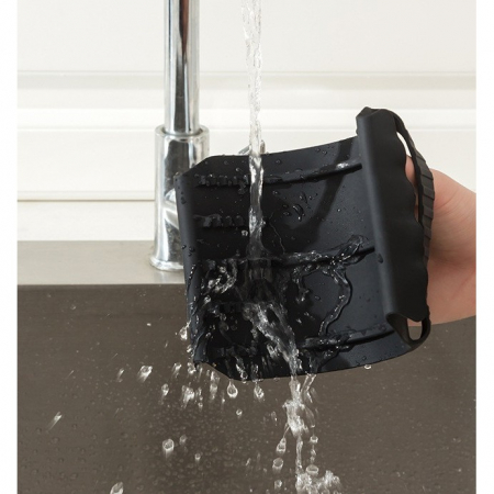 Suport de Silicon Multifunctional de Mana, , pentru Cuptor, Alimente Fierbinti, Carne, Izolare Termica, Anti-alunecare, 18x12x1.5 cm, Negru [2]