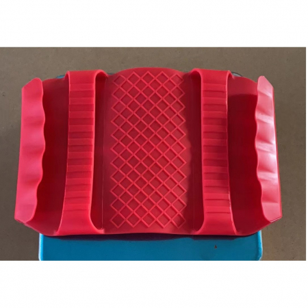 Suport de Silicon Multifunctional de Mana, , pentru Cuptor, Alimente Fierbinti, Carne, Izolare Termica, Anti-alunecare, 18x12x1.5 cm, Rosu [2]