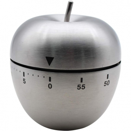 Articole pentru Casa Engros - Cronometru de Bucatarie, , Mecanic, Forma de Mar, din Otel Inoxidabil, 60 min Timer, 7.5 x 6.2 cm, Argintiu