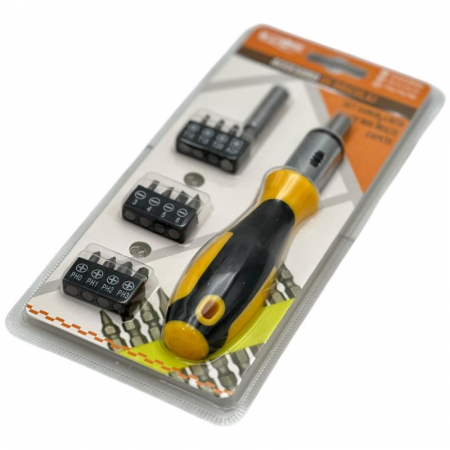 Surubelnita multifunctionala Bossram cu maner ergonomic si set 20 biti interschimbabili pentru utilizare versatila,  [3]