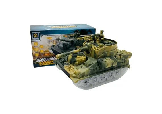 Masinute, avioane, tancuri Engros - Tanc de Lupta cu Lumini si Sunete, 22x12.5x9 cm - Jucarie Interactiva pentru Aventuri Militare 