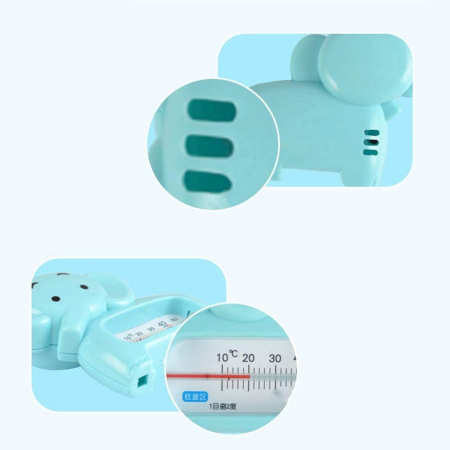 Termometru pentru Baie, , Plutitor, Rezistent la apa, Multifunctional, Model Elefant, 11.5x9x2 cm, Albastru [4]