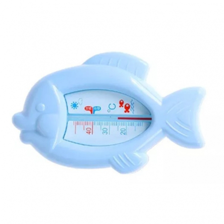 Articole pentru Casa Engros - Termometru pentru Baie, , Plutitor, Rezistent la apa, Multifunctional, Model Peste, 15.5x9.5x2 cm, Albastru