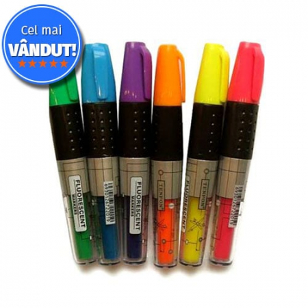 Text Marker Tenfon cerneala lichida Galben - evidentiator profesional pentru scris si studiu,  [1]