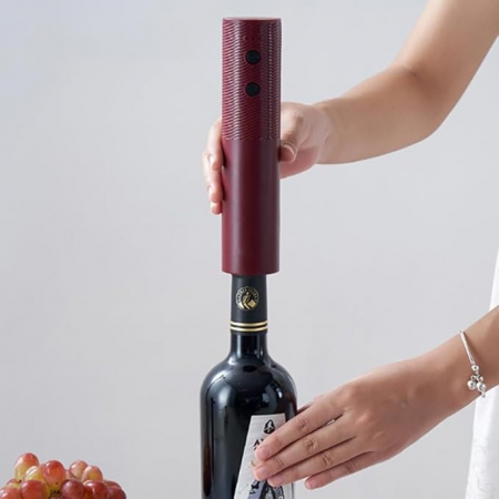 Tirbuson Electric, , Deschizator Sticle de Vin, Incarcare USB, 20 x 4.6 cm, Negru [5]