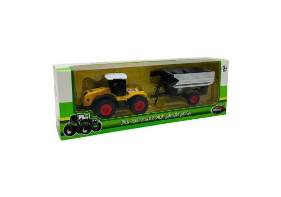 Tractor cu Remorca Die-Cast – Model Agricol Realist  [0]