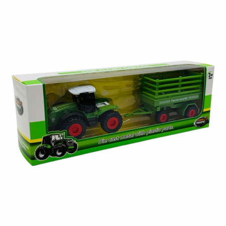 Tractor cu Remorca Die-Cast – Model Agricol Realist  [2]