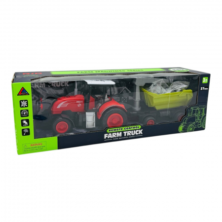 Tractor RC Farm Truck cu Telecomanda, 27 MHz, Remorca Detasabila, 2 Modele Disponibile, 43×13×11.5cm  [4]