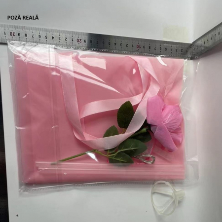 Trandafir in Balon LED cu Lumini, , Tip Buchet, Diametru 35 cm, Roz [6]