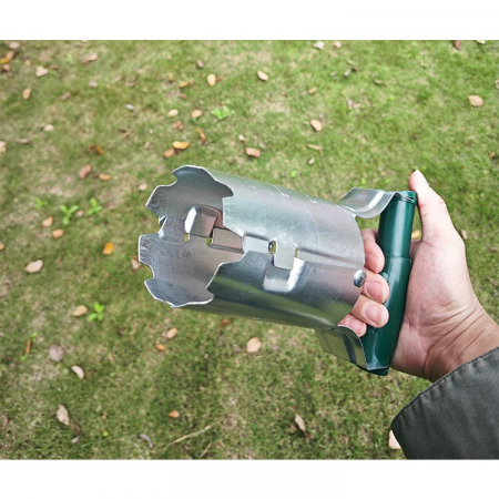 Transplantator Agricol Cilindric, , din Otel si Plastic, 6 cm Diametru, cu Maner Flexibil, 23 x 6 x 13 cm, Verde [6]