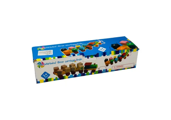 Articole pentru copii Engros - Trenulet din lemn pentru copii mici, cuburi educative, 30×8.5×7cm, +3ani,  