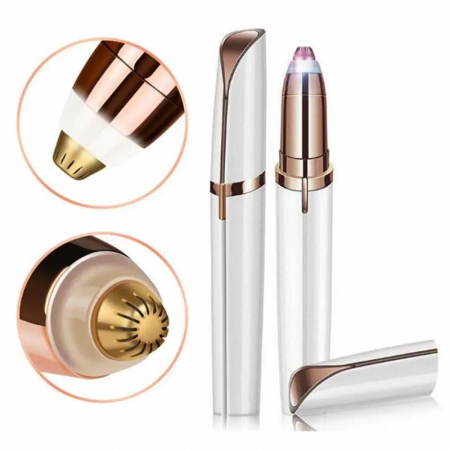 Ingrijire personala si cosmetice Engros - Trimmer Facial, , pentru Sprancene, Incarcare USB, 1.5 x 13 cm, din ABS, Alb