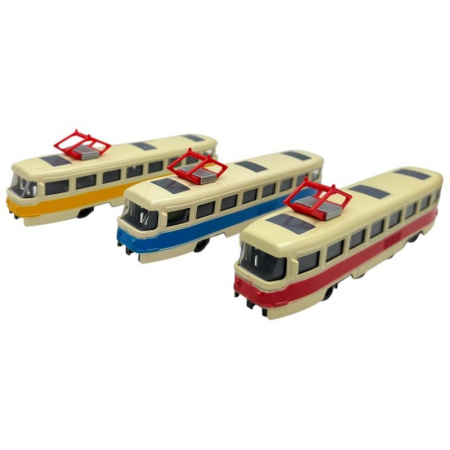 Troleibuz de jucarie cu sunete si lumini 18.5 cm – model colorat realist pentru copii pasionati de mijloace de transport,  [1]