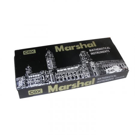 Trusa de geometrie Marshal metalica 8 piese – set complet pentru scoala si desen tehnic,  [2]