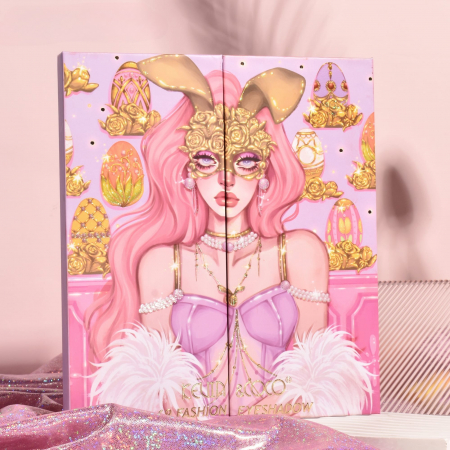 Trusa de Machiaj, KEVIN & COCO, Easter Style Pink, 69 culori, 20 x 22.5 cm [1]