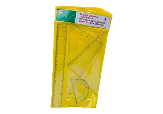 Truse geometrie, compasuri și rigle Engros - Trusa geometrie din PVC, 30cm – set complet pentru masuratori precise si uz scolar, 