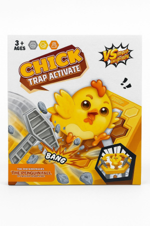 Jucarii educative si de indemanare - Joc Interactiv cu Puisor – Chick Trap Activate – Joc de Indemanare pentru Copii, 22x20cm