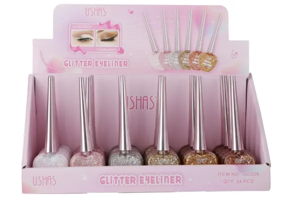 Ingrijire personala si cosmetice Engros - Tus de Ochi cu Sclipici USHAS Glitter Eyeliner 12g – Strălucire Intensă pentru un Look Glamour 