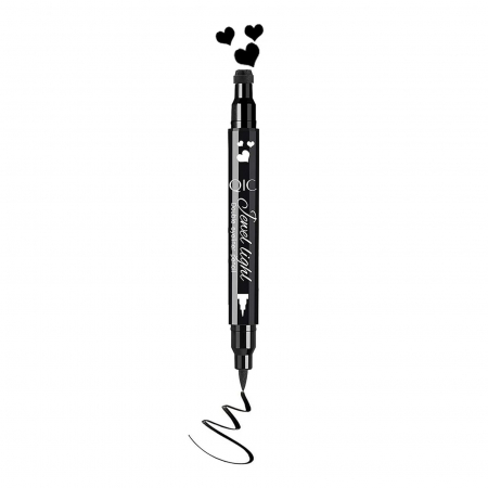 Tus Lichid pentru Ochi, , 2 Capete, Eyeliner si Stampila Inima, Pentru Ochi si Corp, 50 g, Rezistent la Apa, 12.7 x 3 cm, Negru [5]