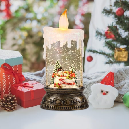Glob decorativ Crăciun 25 cm LED muzical cu efect zăpadă [3]