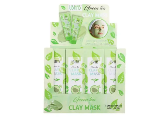 Ingrijire personala si cosmetice Engros - USHAS Green Tea Clay Mask – Mască cu Argilă și Ceai Verde pentru Curățare Profundă și Revitalizarea Pielii, 80g 