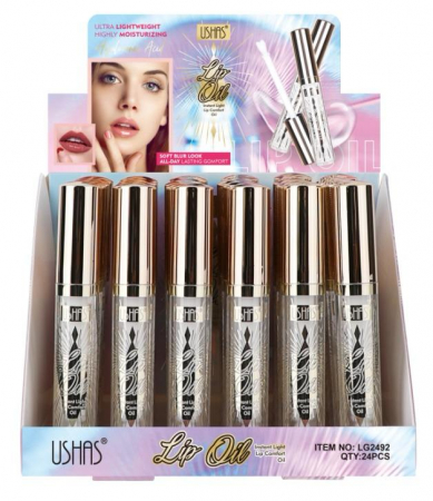 USHAS Lip Oil Hyaluronic Acid – Ulei pentru Buze cu Acid Hialuronic pentru Hidratare și Revitalizare, 2g  [1]