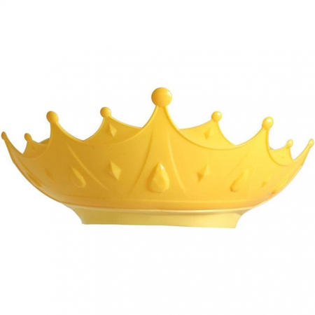 Articole pentru Casa Engros - Viziera de Protectie Baie Pentru Copii, Fippy, Model Coroana, Dimensiune ajustabila, Durabil, Usor de curatat, Impotriva Samponului, pentru Ochi si Urechi, TPE+PP, Galbena